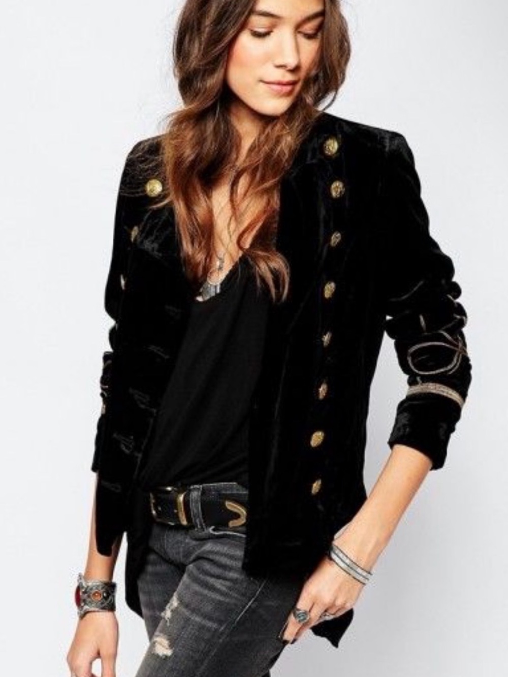 Vintage Denim & Supply Ralph Lauren velvet military jacket - Picture 2 of 6